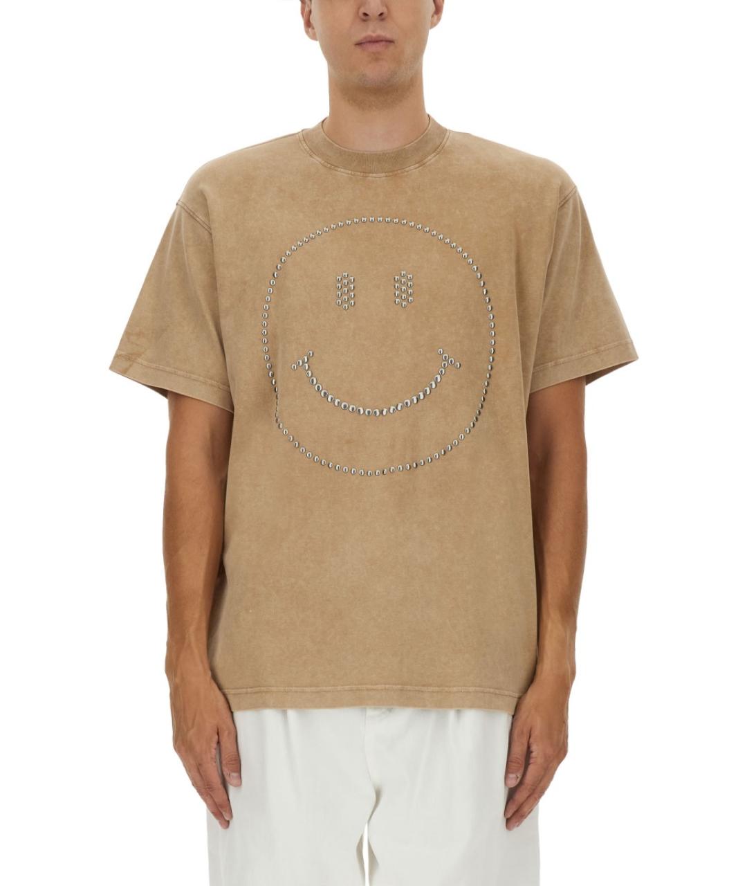 MOSCHINO Коричневая хлопковая футболка, фото 5