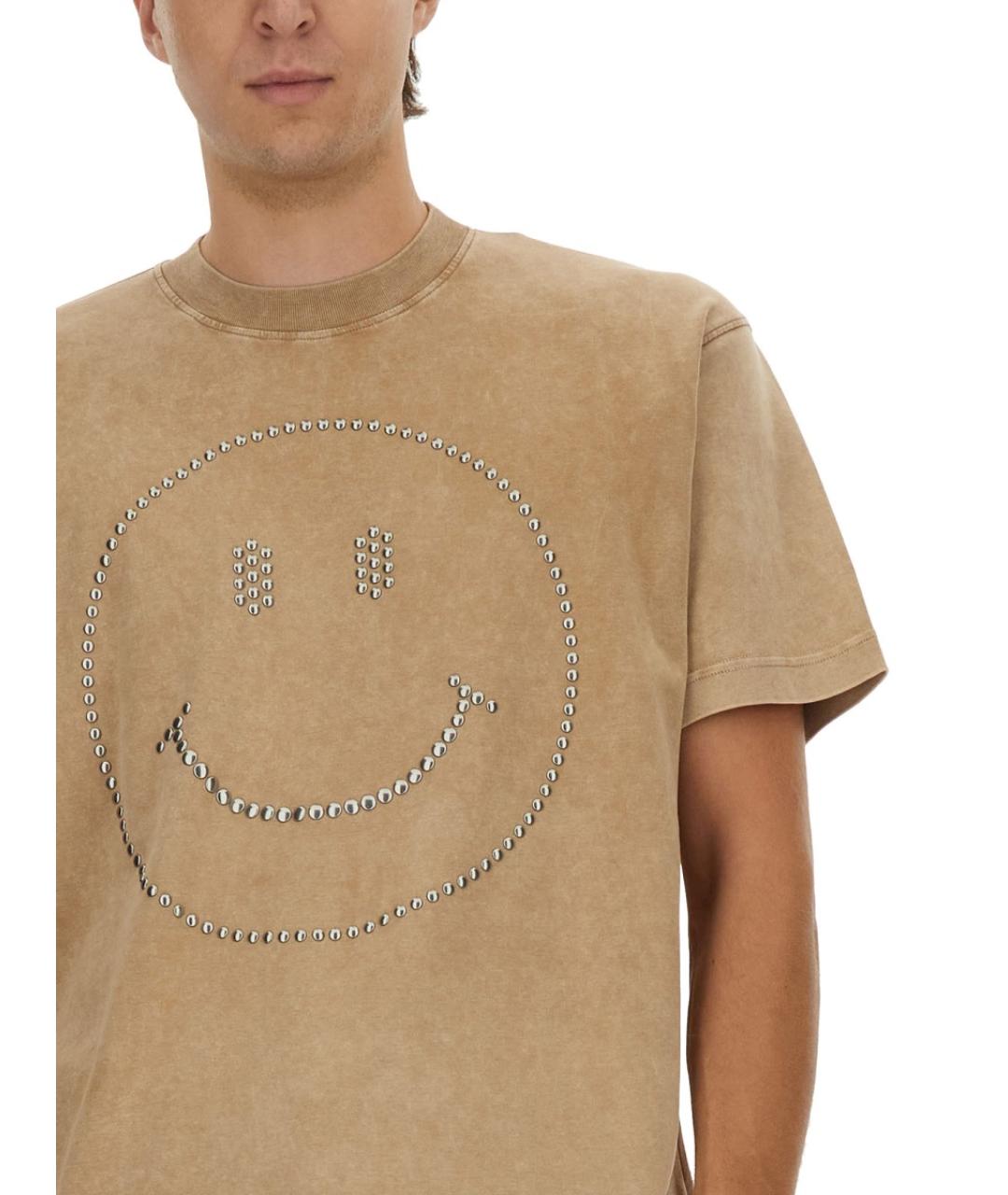 MOSCHINO Коричневая хлопковая футболка, фото 4