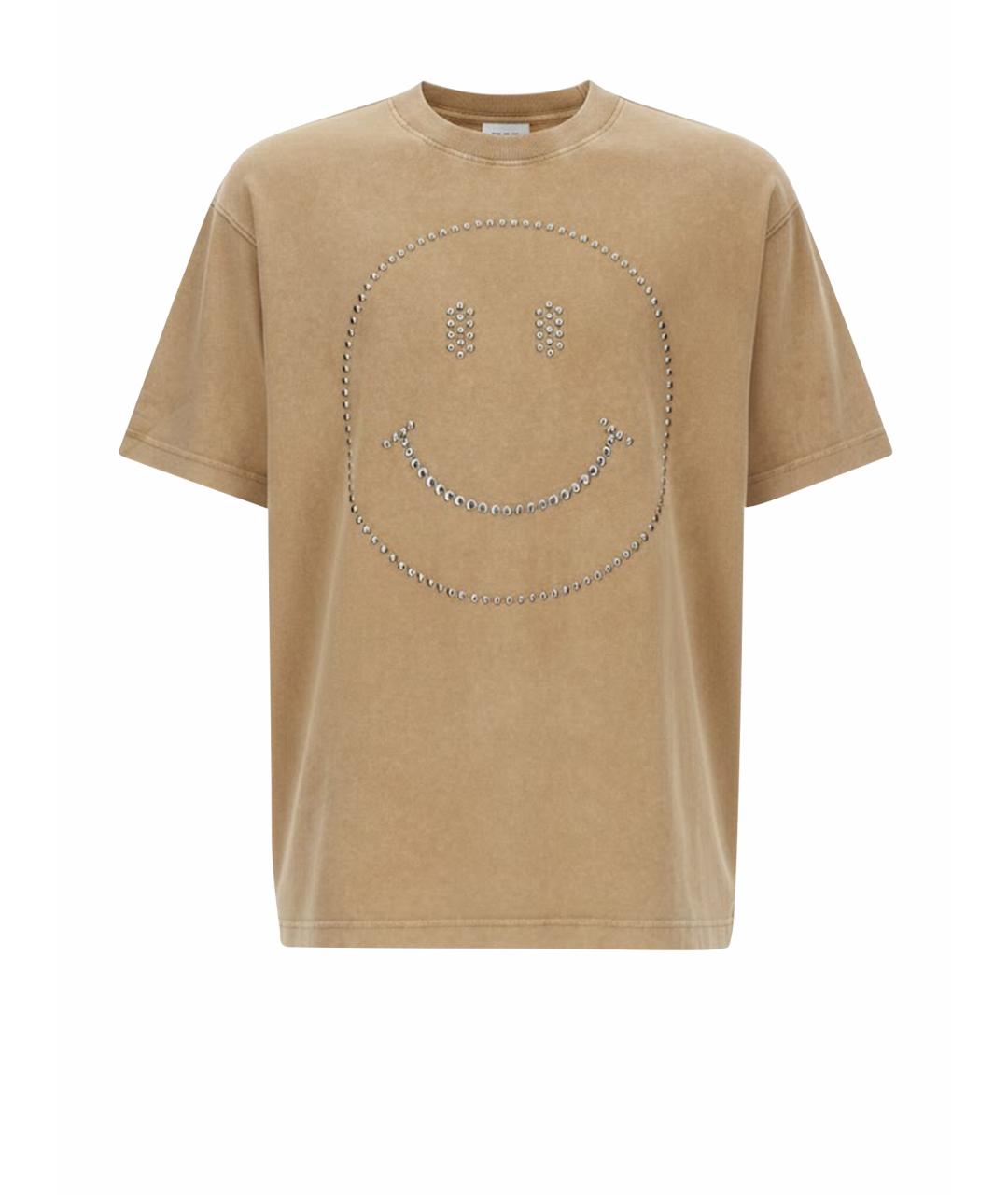 MOSCHINO Коричневая хлопковая футболка, фото 1