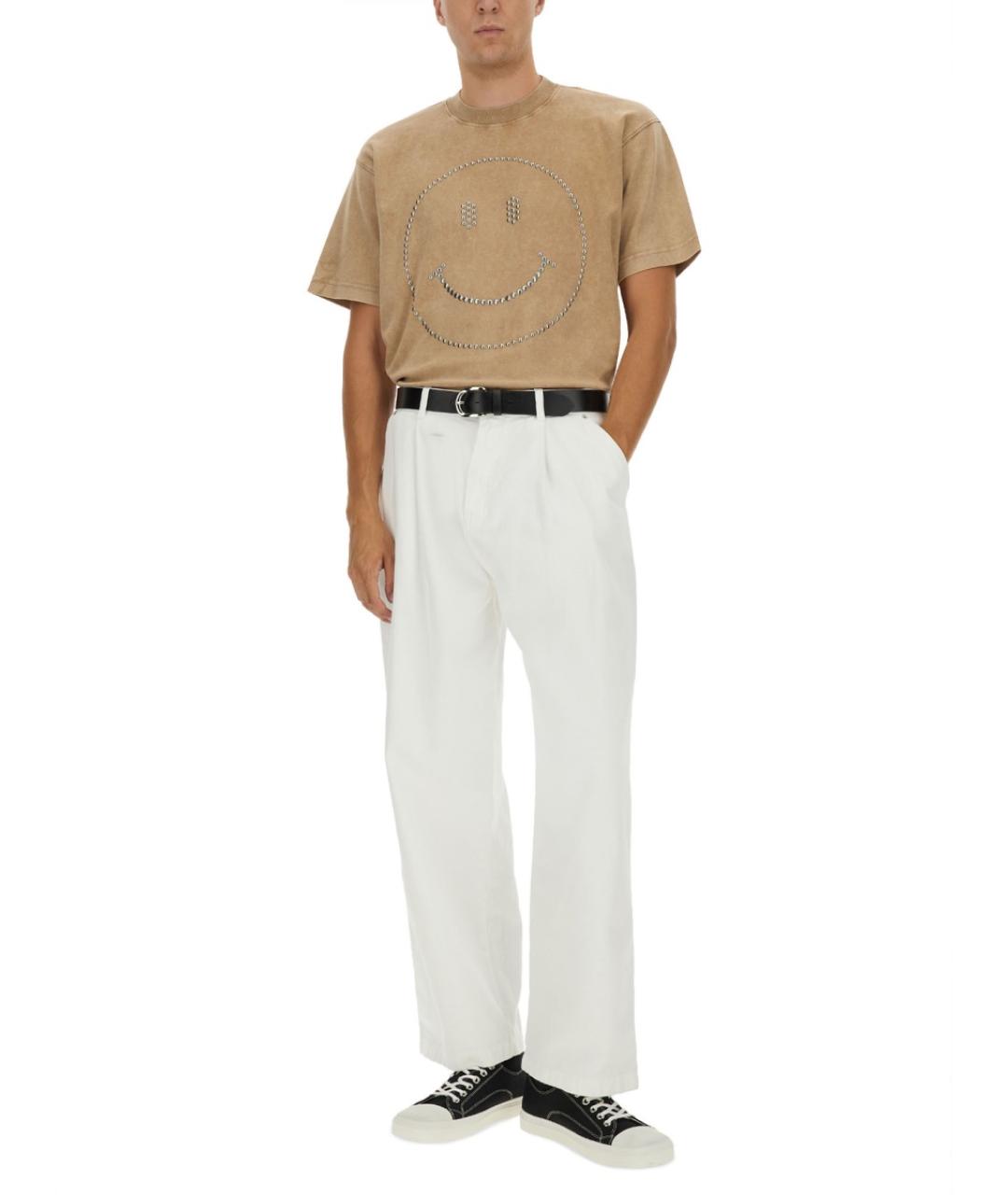 MOSCHINO Коричневая хлопковая футболка, фото 2