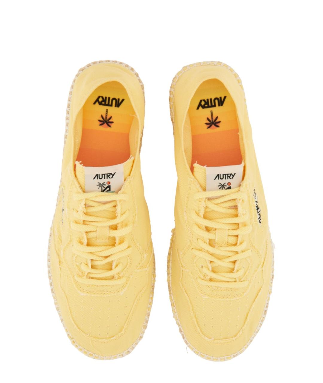 AUTRY Желтые текстильные кроссовки, фото 5