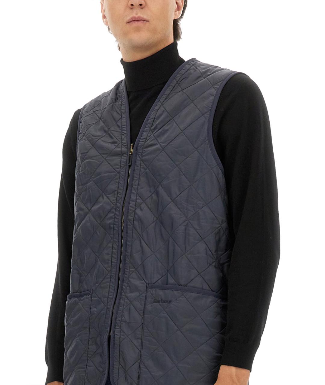 BARBOUR Синий полиамидовый жилет, фото 4