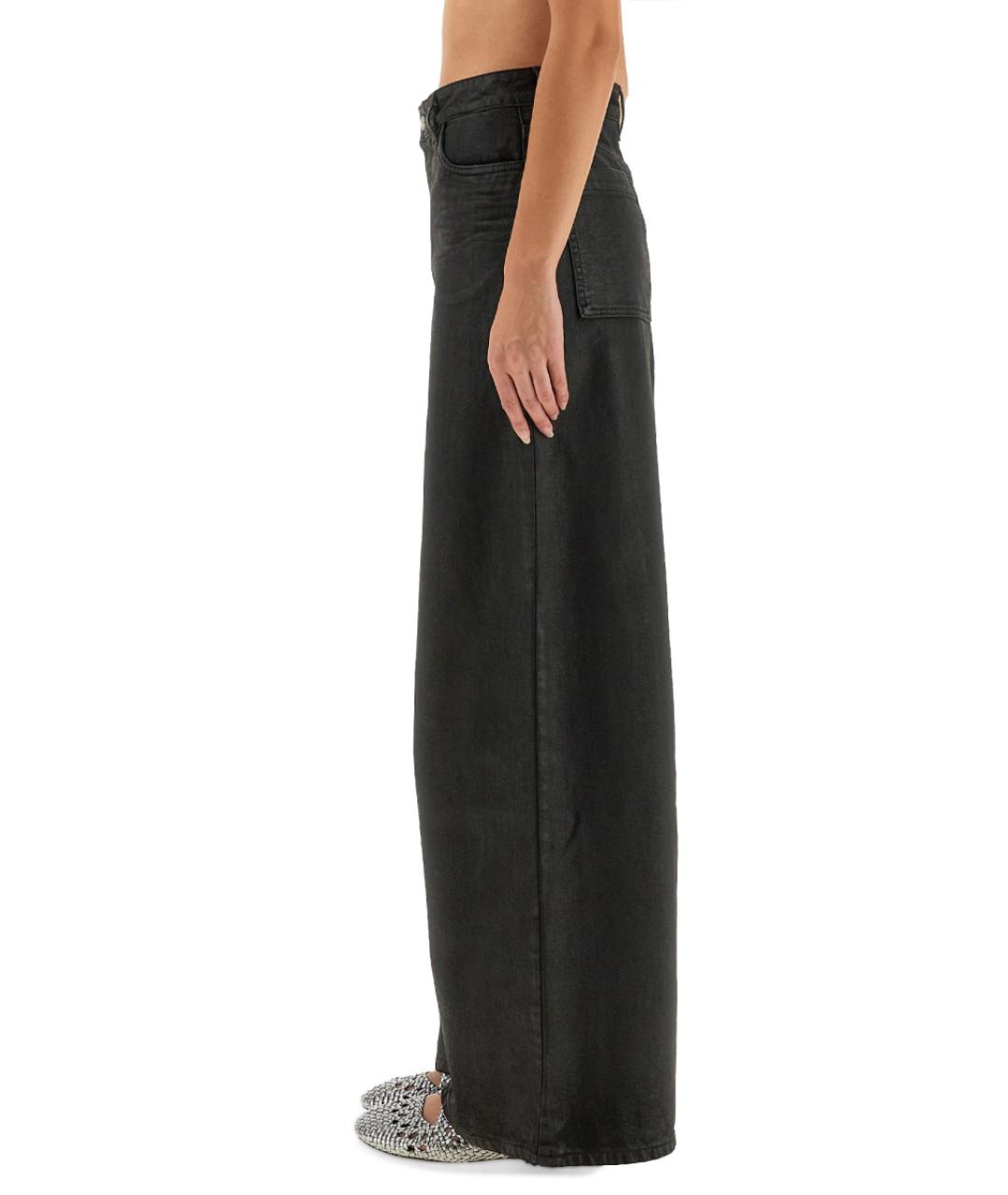 ALYSI Черные хлопковые джинсы клеш, фото 4