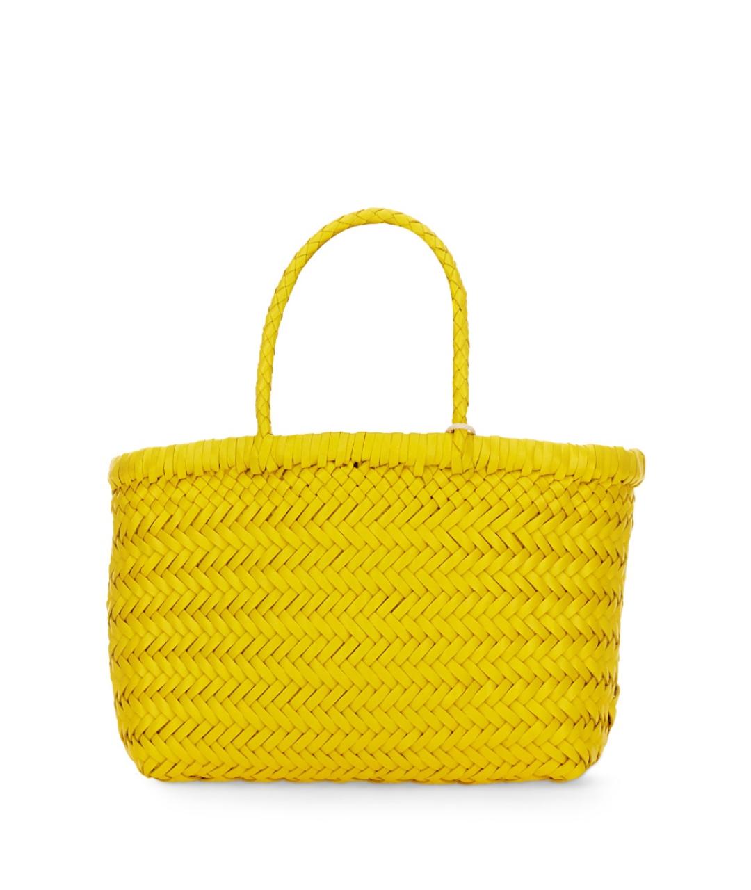 Dragon Diffusion Желтая кожаная сумка тоут, фото 2