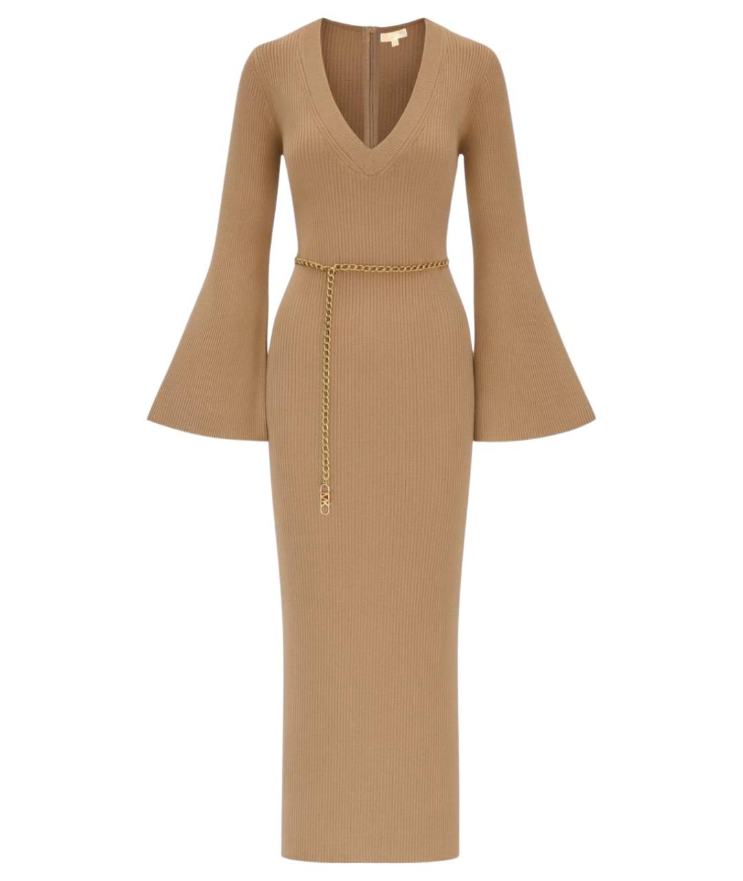 MICHAEL KORS Бежевое шерстяное платье, фото 1