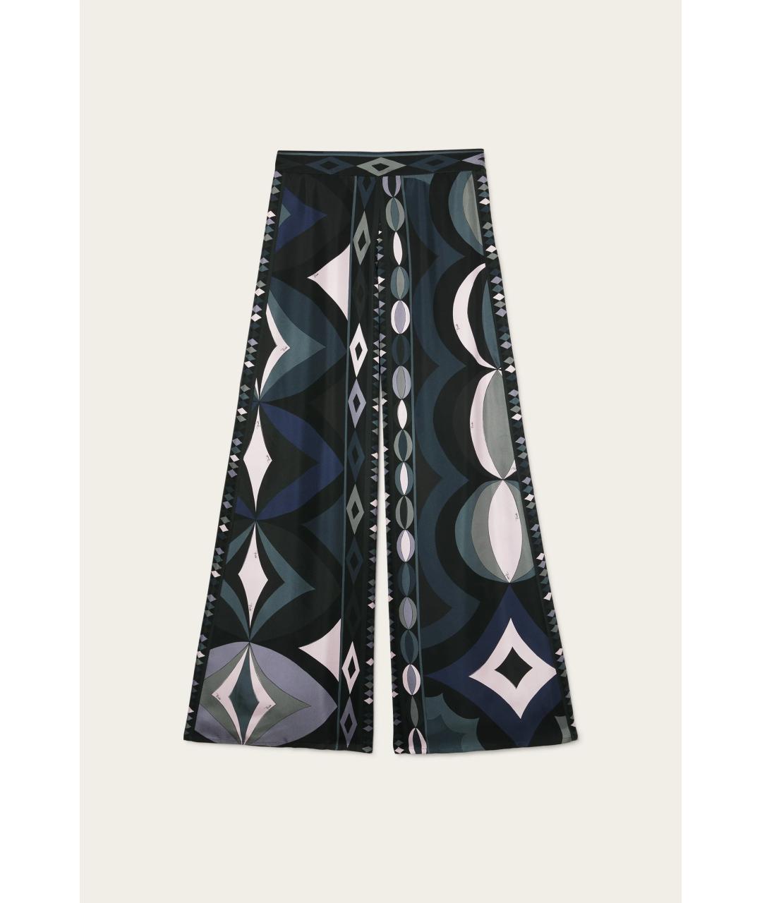 PUCCI Черные шелковые брюки широкие, фото 6