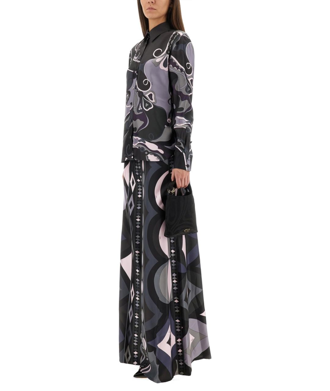 PUCCI Черные шелковые брюки широкие, фото 3