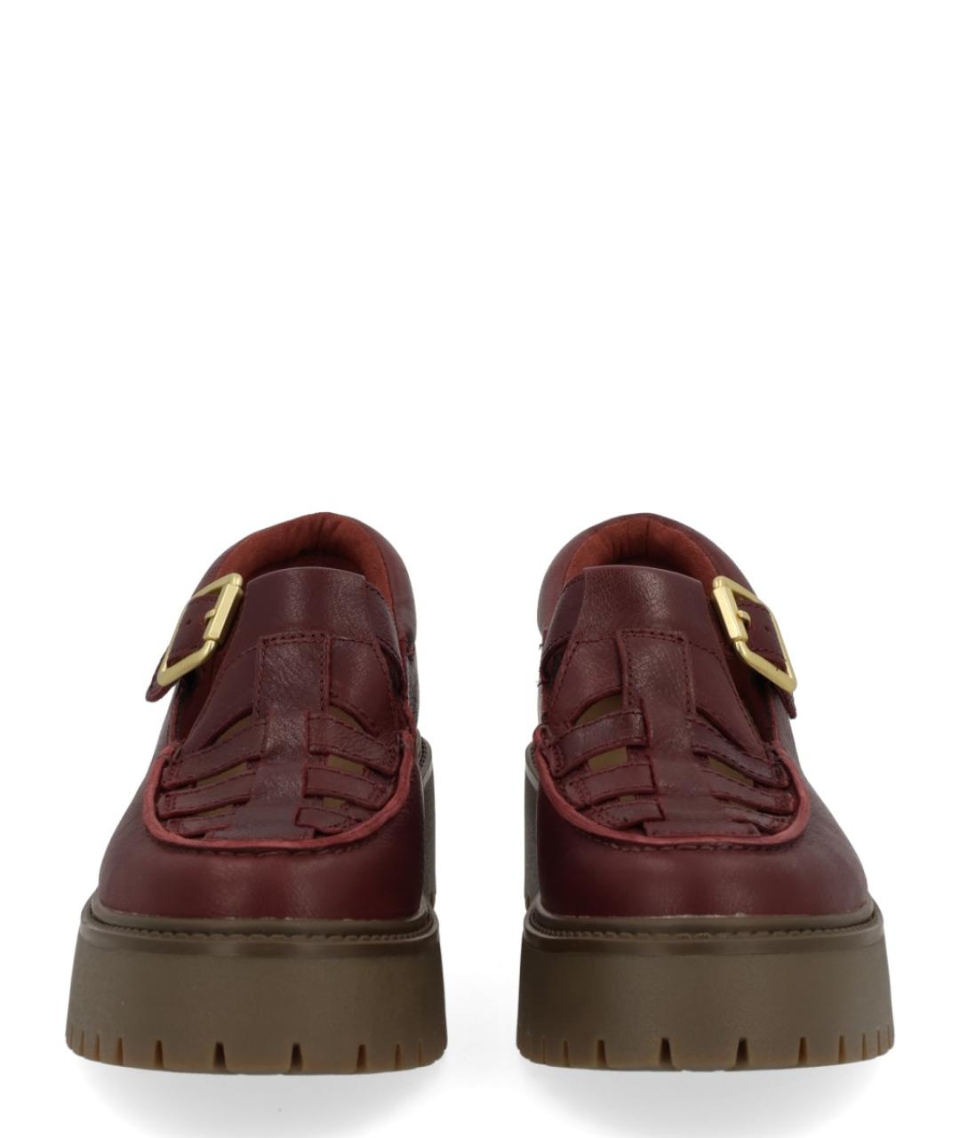 TIMBERLAND Бордовые кожаные лоферы, фото 3