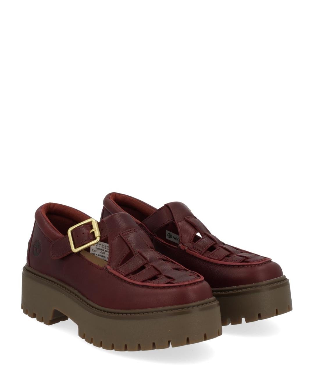 TIMBERLAND Бордовые кожаные лоферы, фото 2