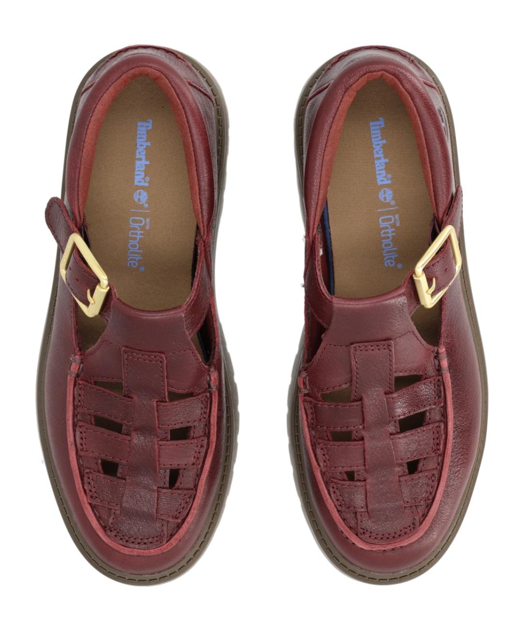 TIMBERLAND Бордовые кожаные лоферы, фото 5