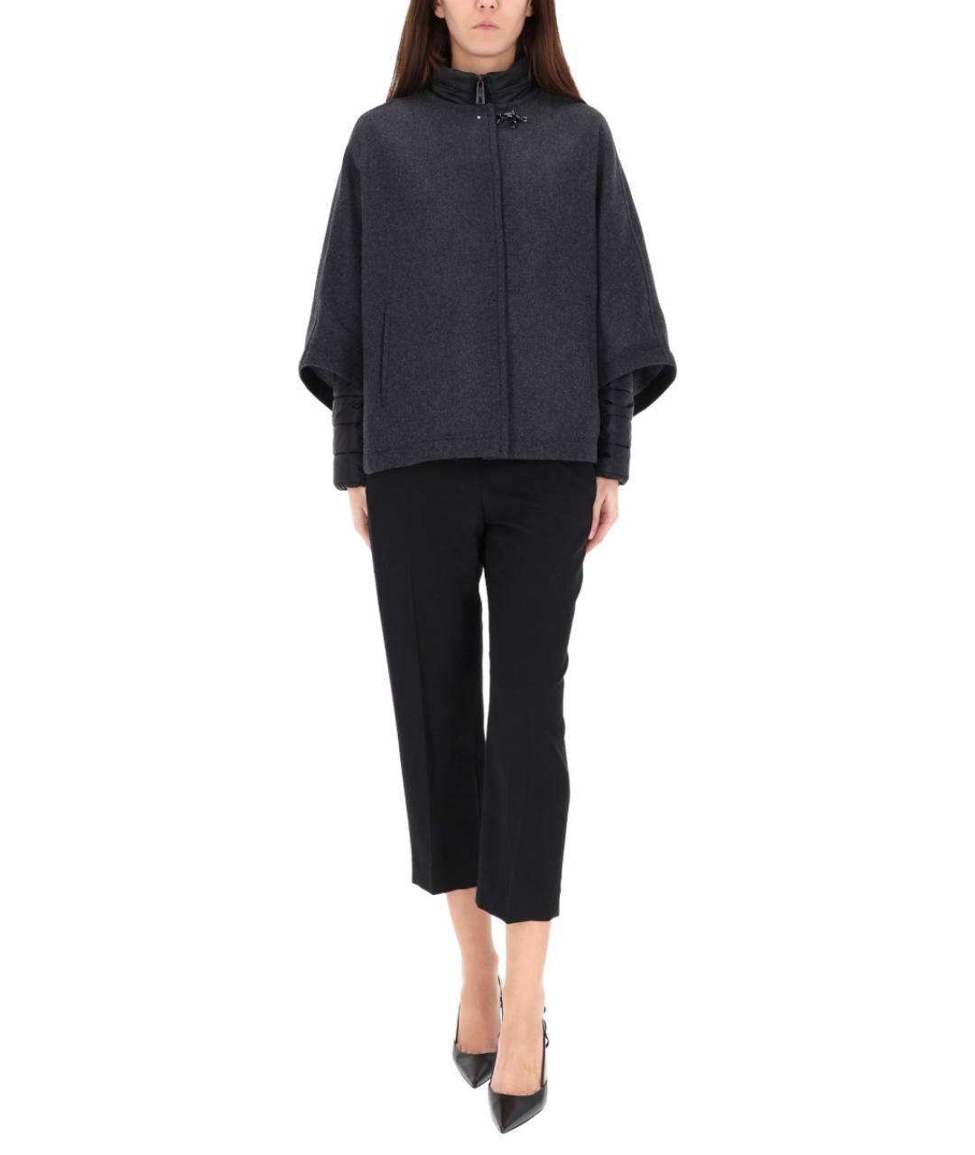 FAY Серое шерстяное пальто, фото 2