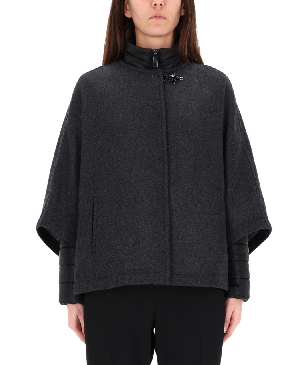 FAY Серое шерстяное пальто, фото 4