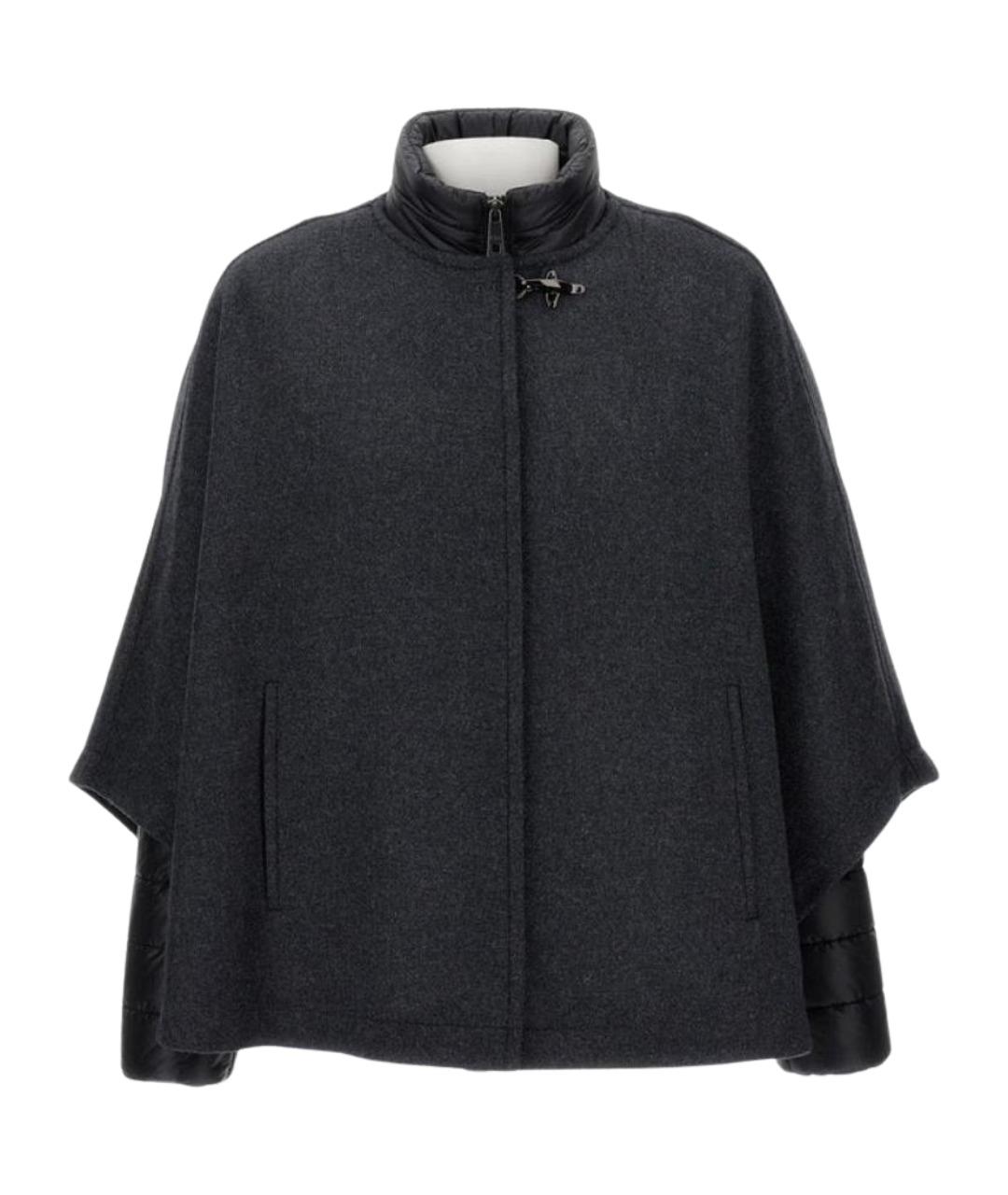 FAY Серое шерстяное пальто, фото 1