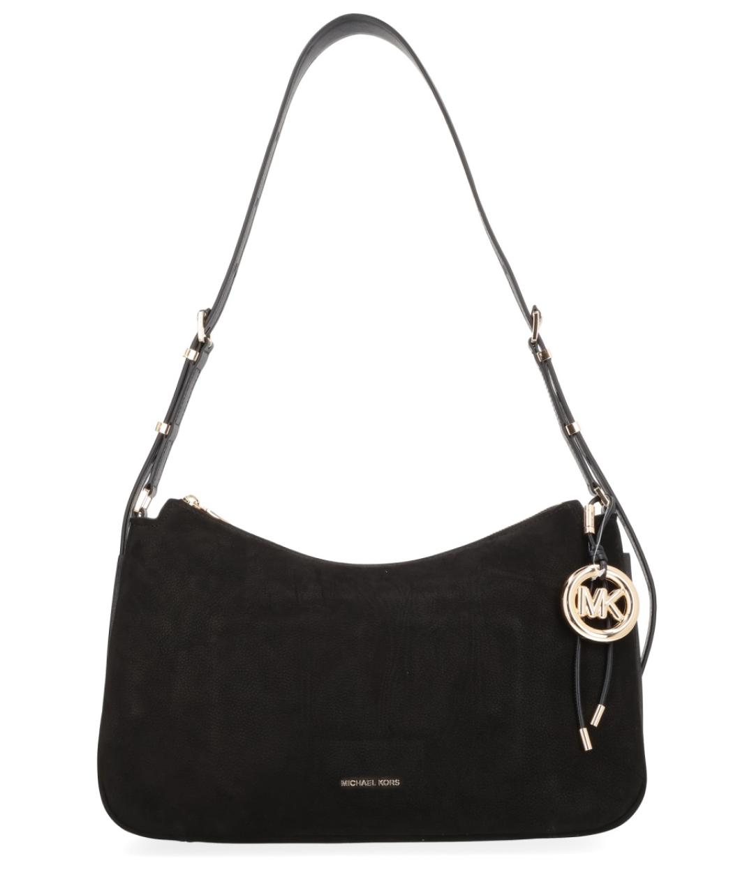 MICHAEL KORS Черная кожаная сумка через плечо, фото 1