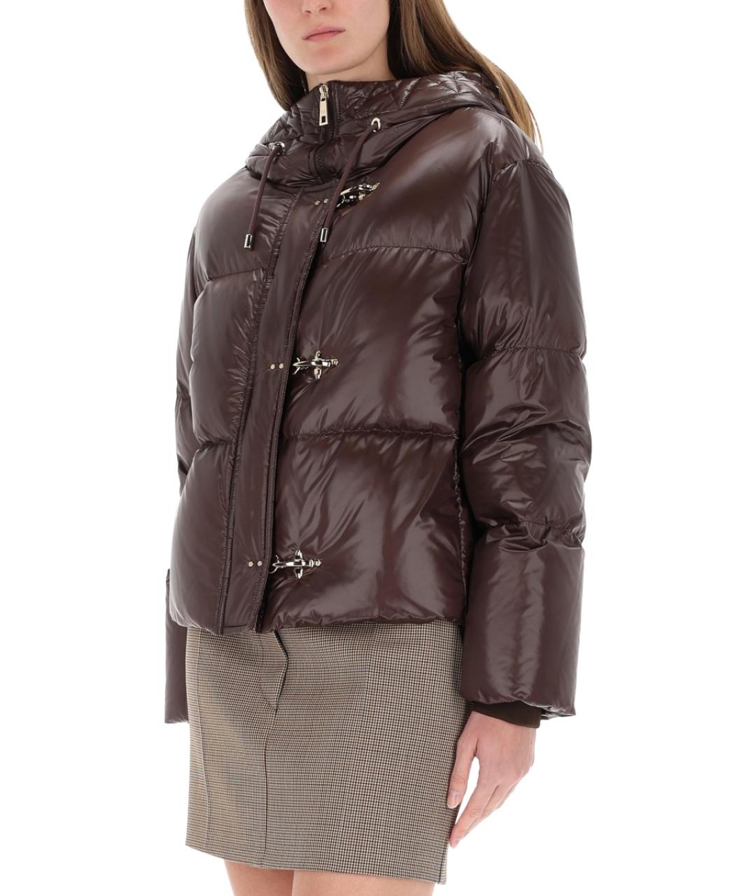 FAY Коричневый полиамидовый пуховик, фото 4