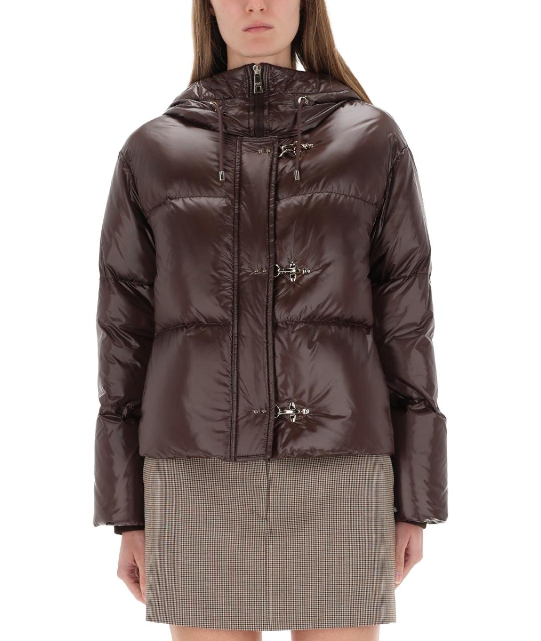 FAY Коричневый полиамидовый пуховик, фото 5