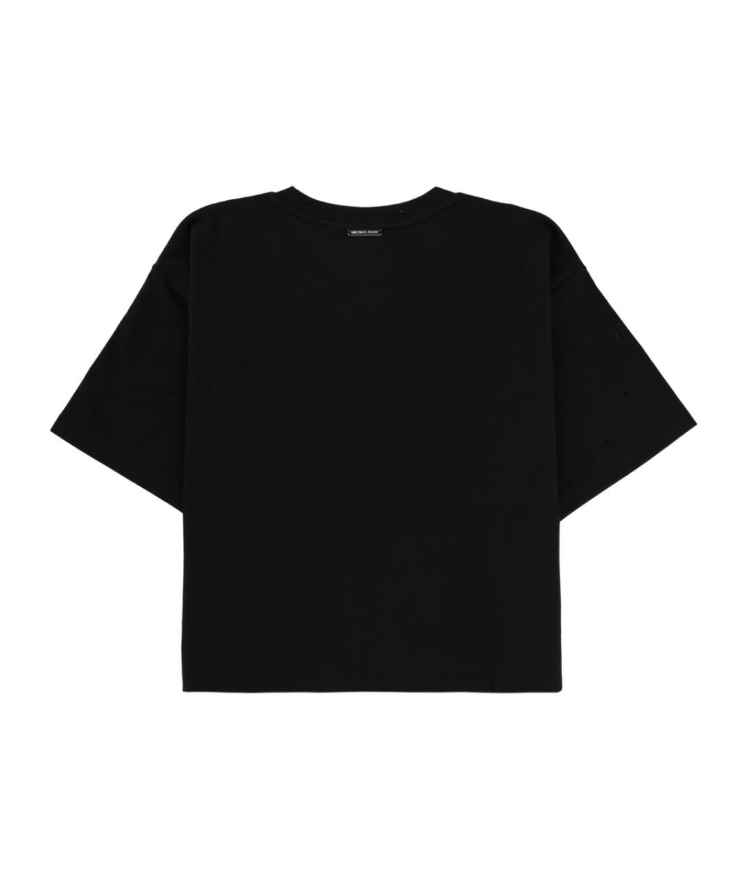 MICHAEL KORS Черная хлопковая футболка, фото 2