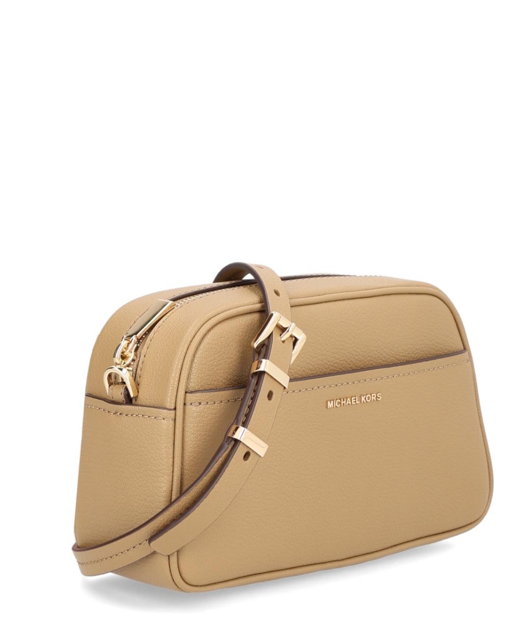 MICHAEL KORS Бежевая кожаная сумка через плечо, фото 2