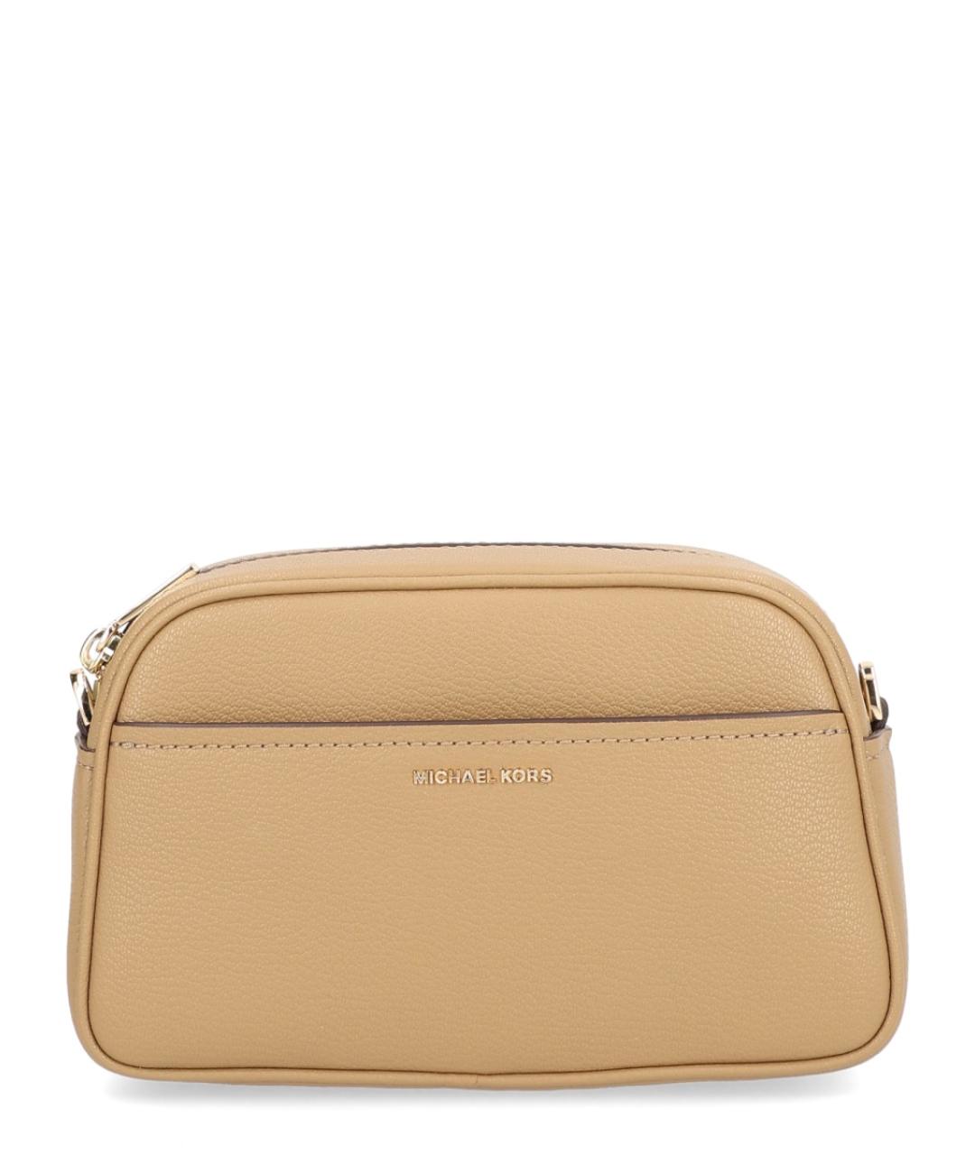 MICHAEL KORS Бежевая кожаная сумка через плечо, фото 1