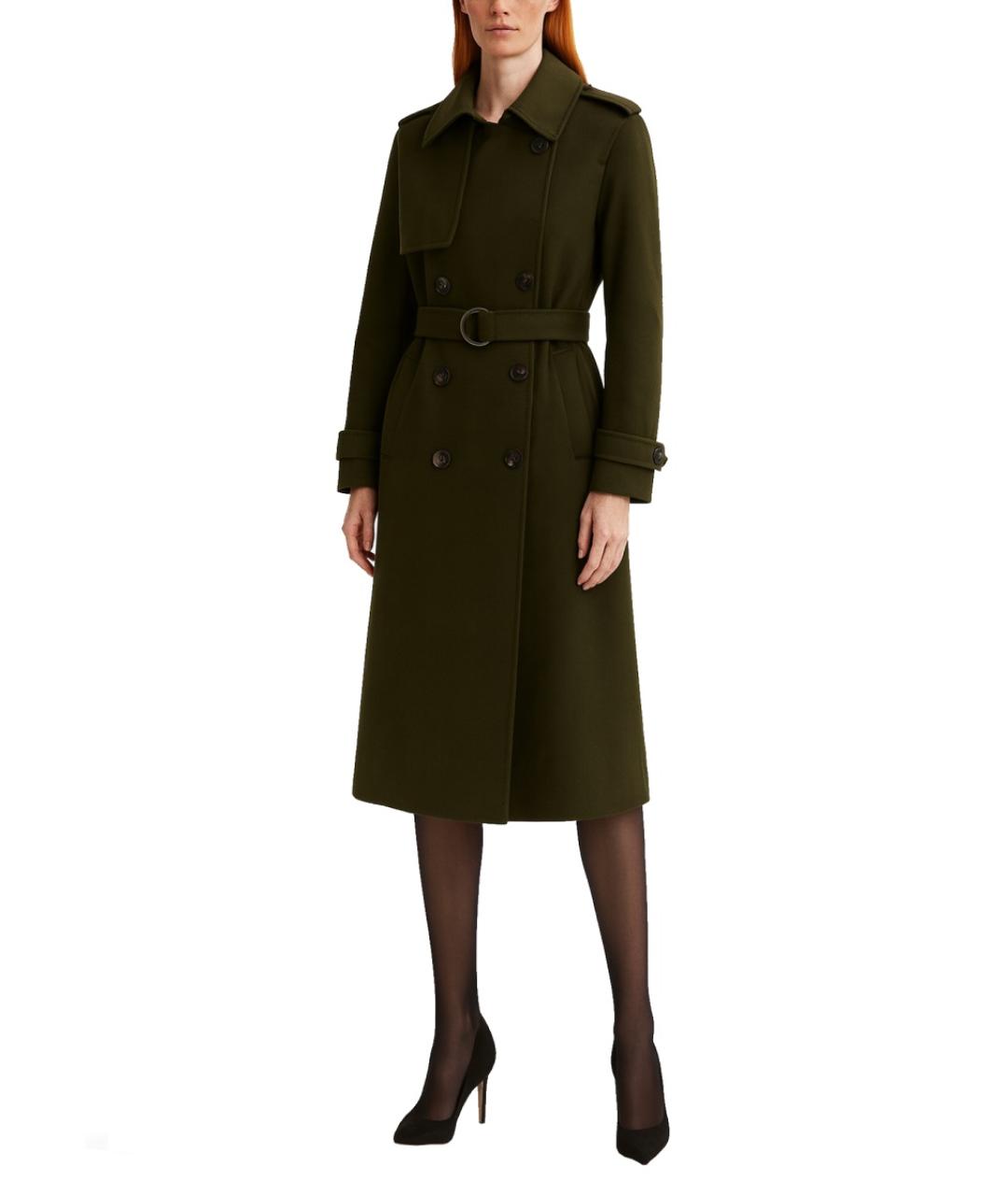 MICHAEL KORS Зеленые шерстяное пальто, фото 2