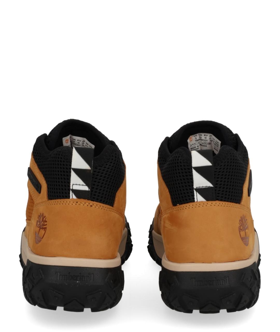 TIMBERLAND Горчичные кожаные высокие кроссовки / кеды, фото 4