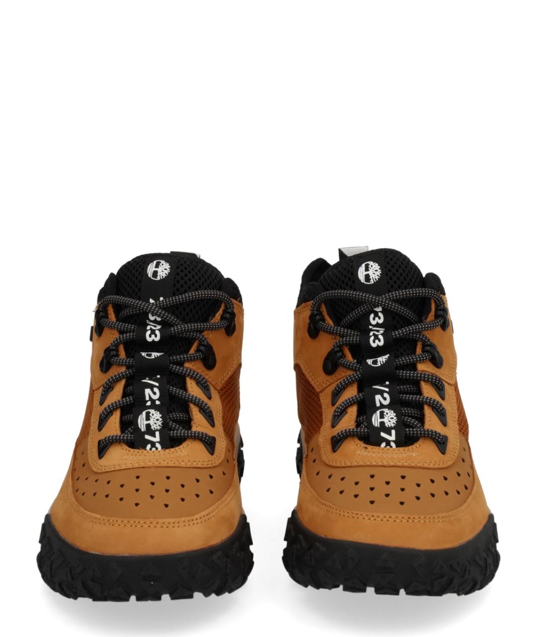 TIMBERLAND Горчичные кожаные высокие кроссовки / кеды, фото 3