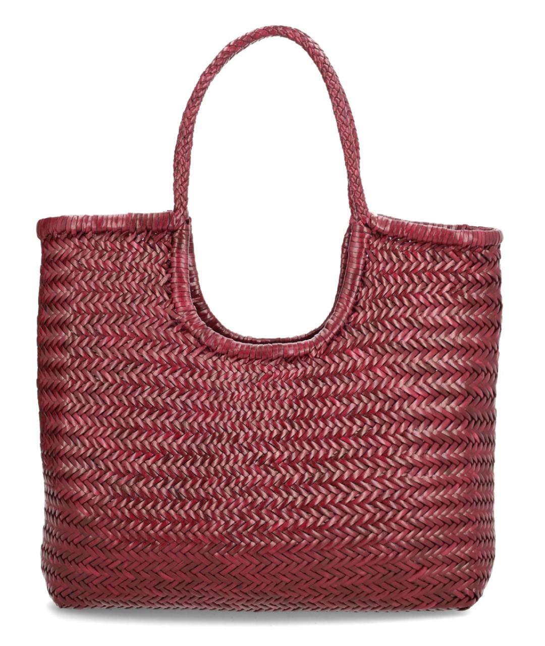 Dragon Diffusion Бордовая кожаная сумка тоут, фото 1