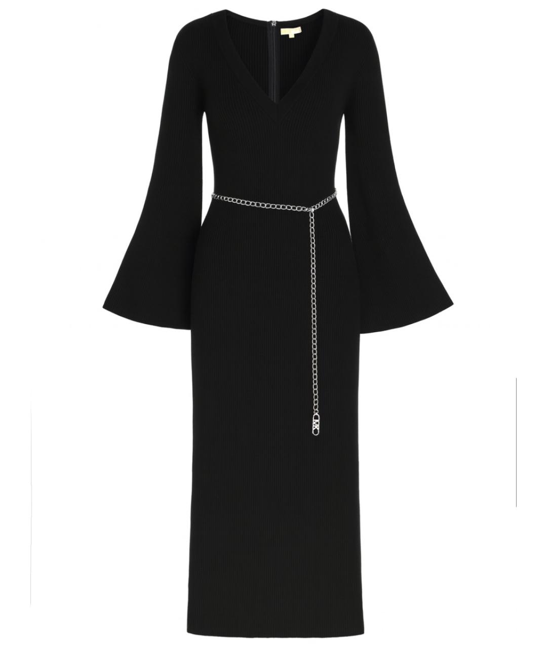 MICHAEL KORS Черное шерстяное повседневное платье, фото 1