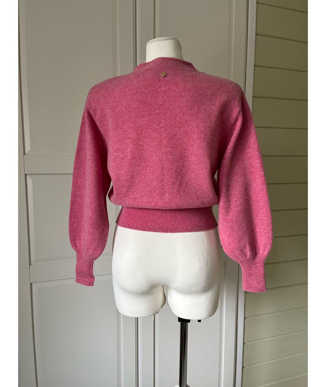 SANDRO Розовый шерстяной кардиган, фото 2