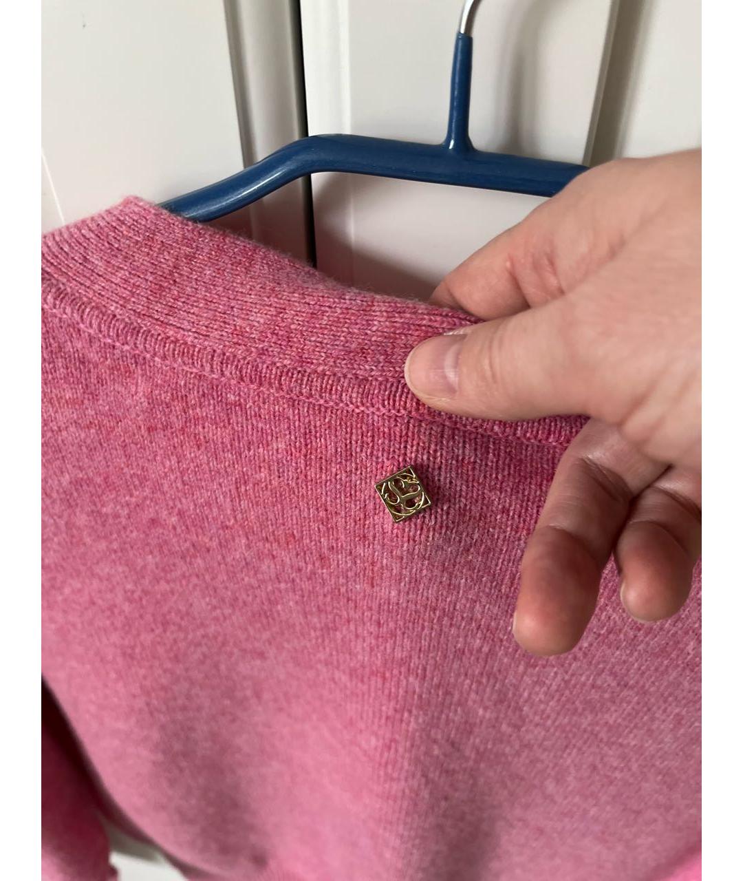 SANDRO Розовый шерстяной кардиган, фото 4