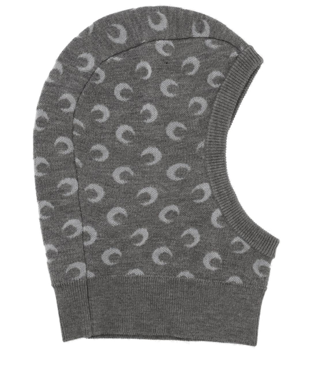 MARINE SERRE Серая шерстяная шапка, фото 2