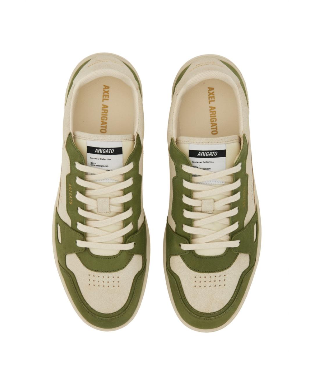 AXEL ARIGATO Зеленые кожаные низкие кроссовки / кеды, фото 6