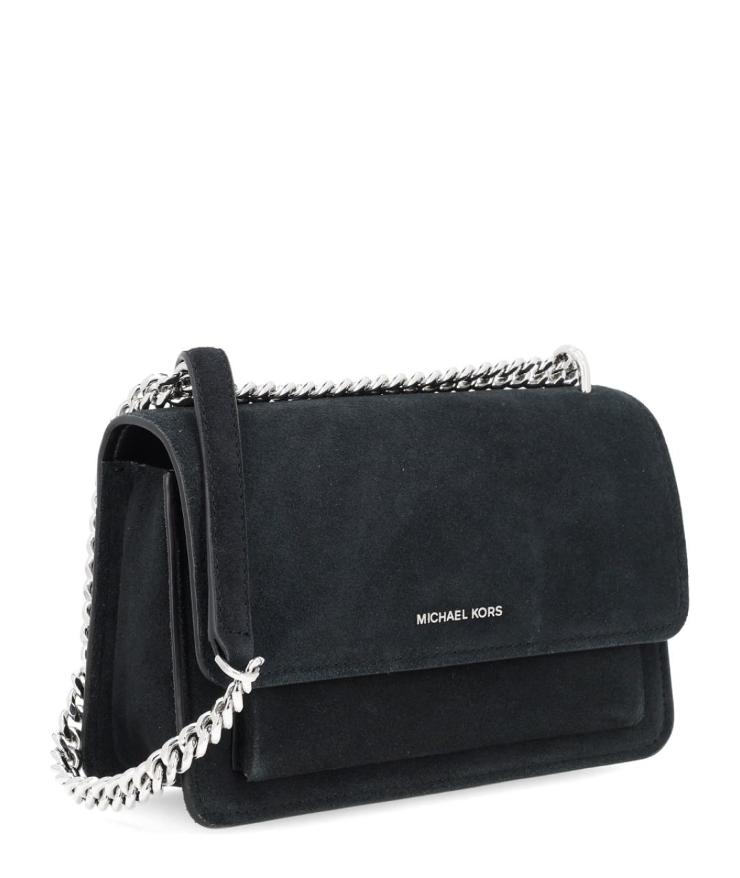 MICHAEL KORS Черная кожаная сумка через плечо, фото 4