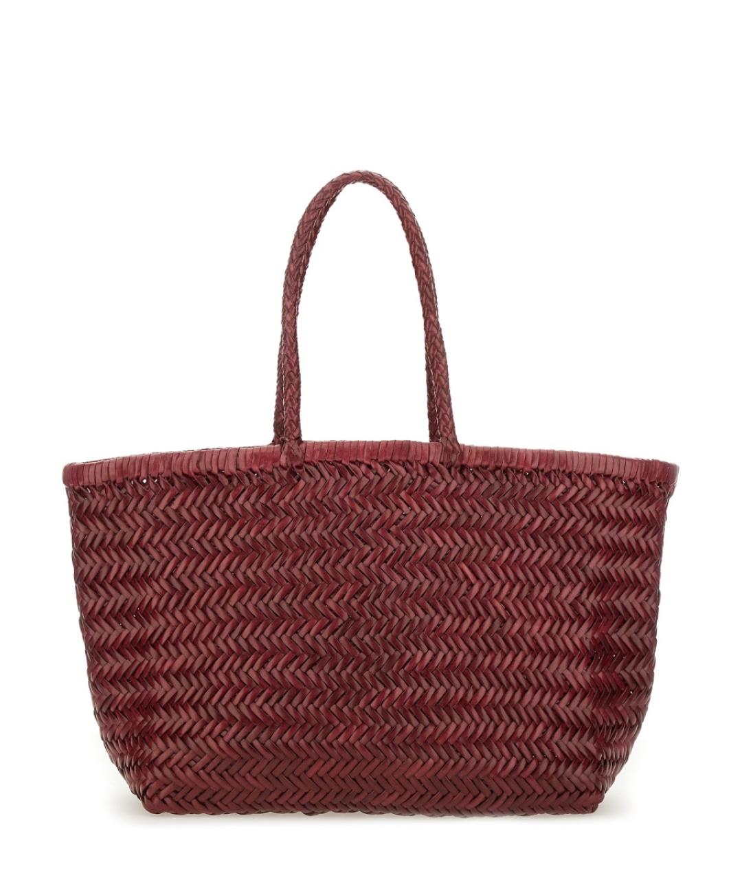 Dragon Diffusion Бордовая кожаная сумка тоут, фото 3