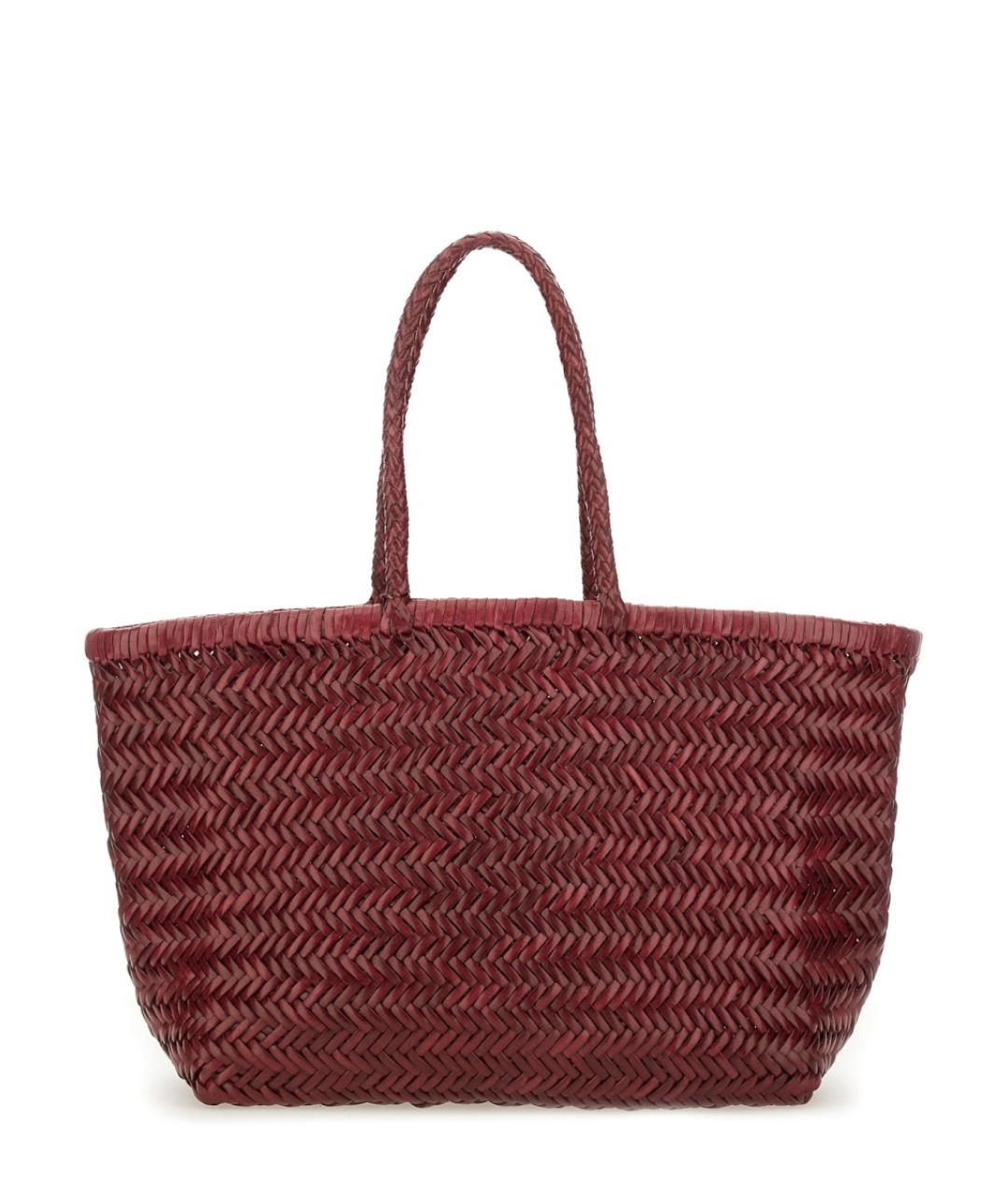 Dragon Diffusion Бордовая кожаная сумка тоут, фото 1