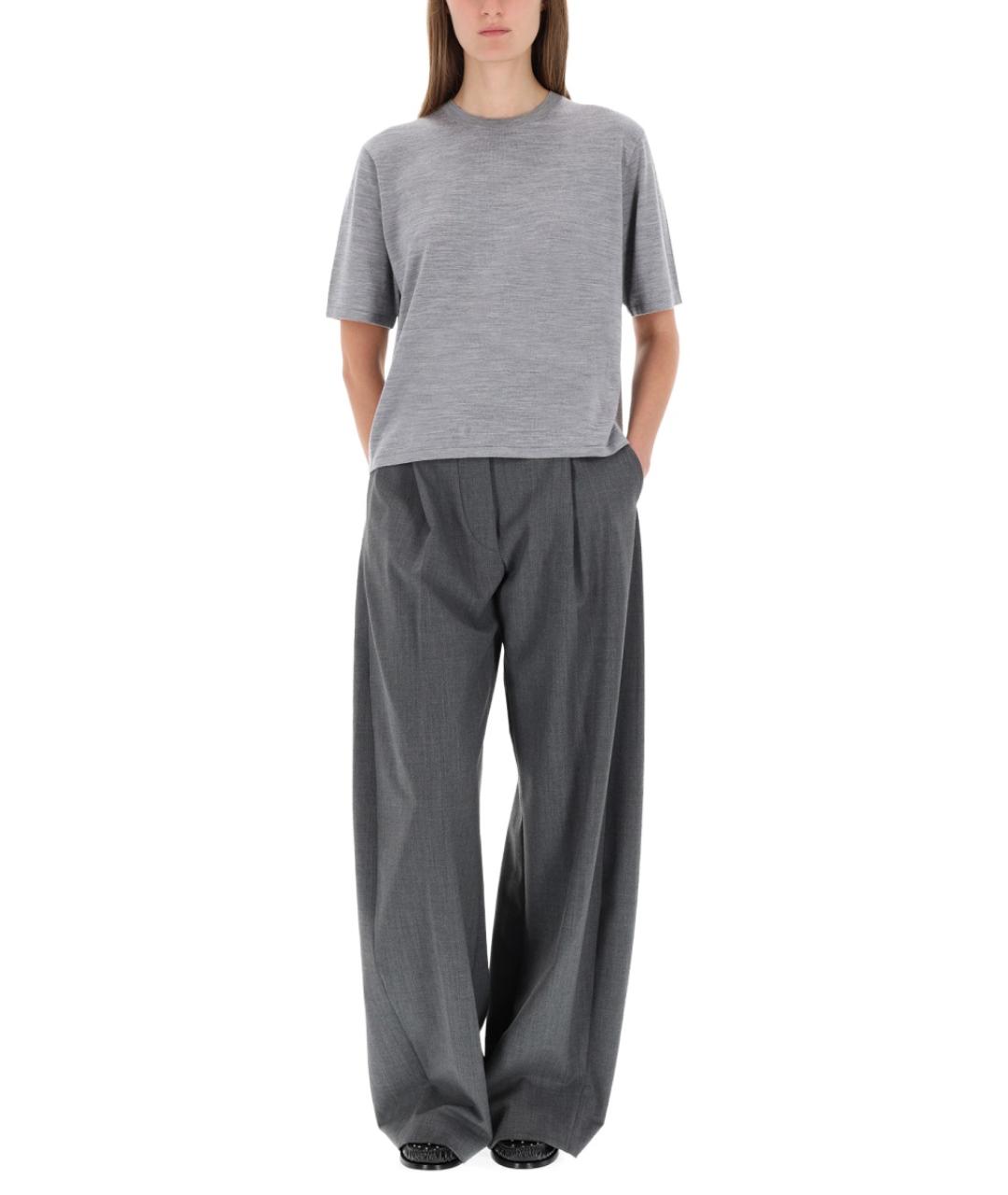 THEORY Серая шерстяная футболка, фото 2