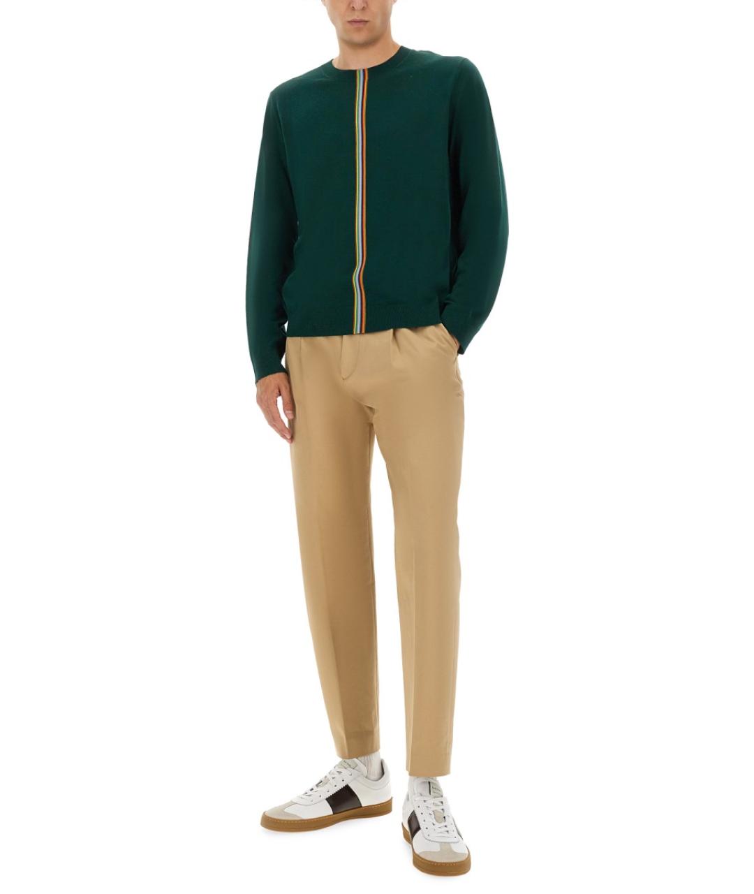 PAUL SMITH Зеленый шерстяной джемпер / свитер, фото 2