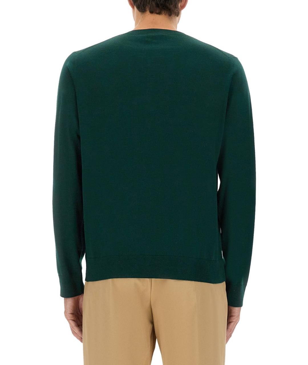 PAUL SMITH Зеленый шерстяной джемпер / свитер, фото 3