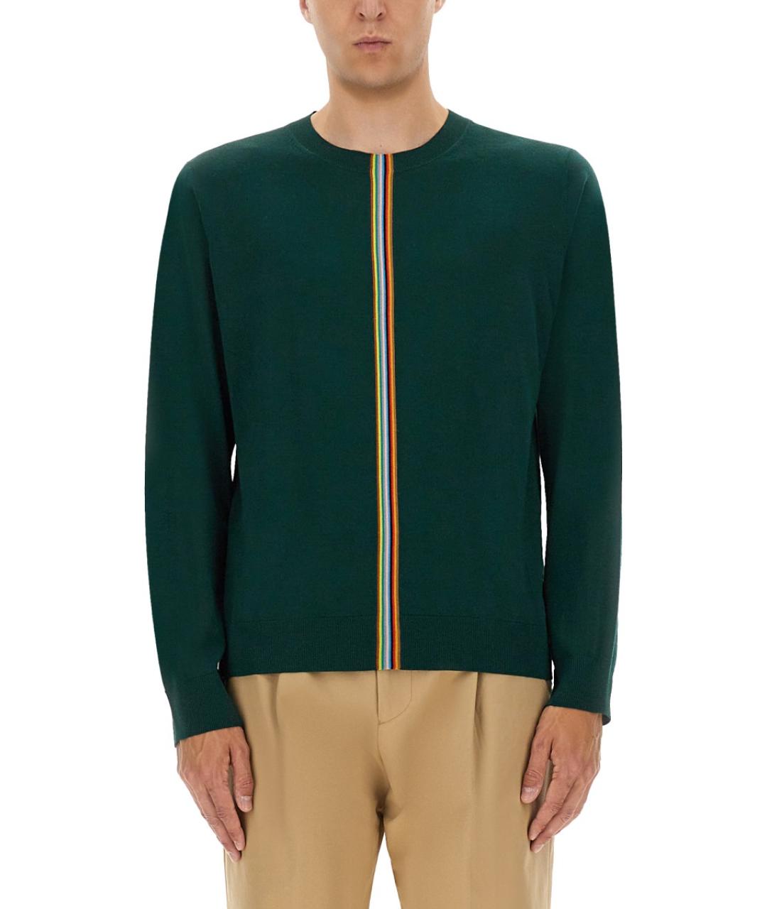 PAUL SMITH Зеленый шерстяной джемпер / свитер, фото 5