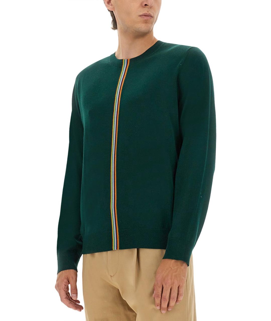 PAUL SMITH Зеленый шерстяной джемпер / свитер, фото 4