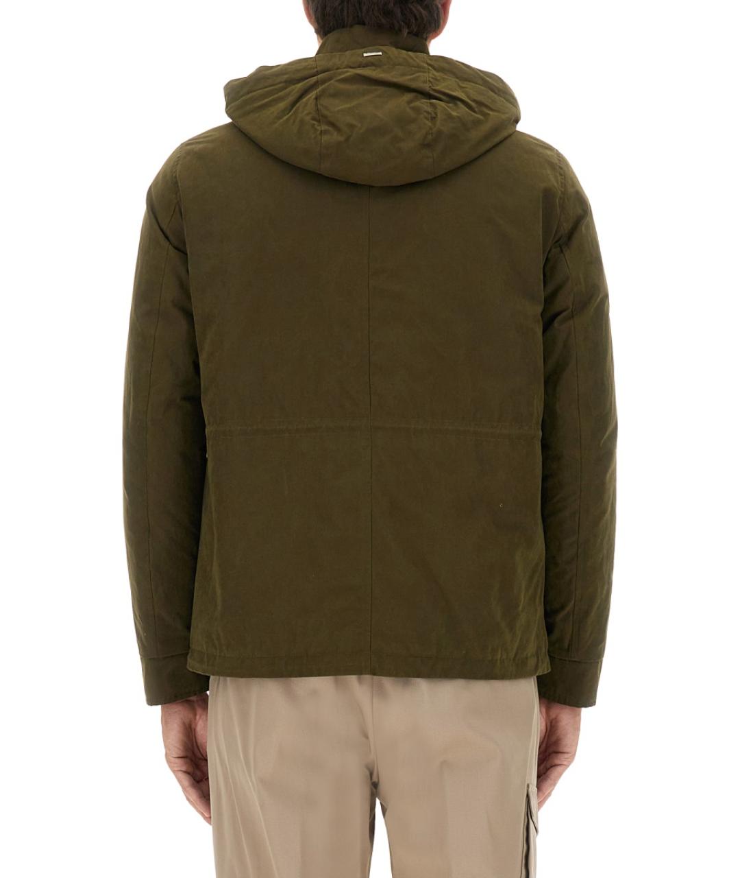 HERNO Хаки хлопковая куртка, фото 3