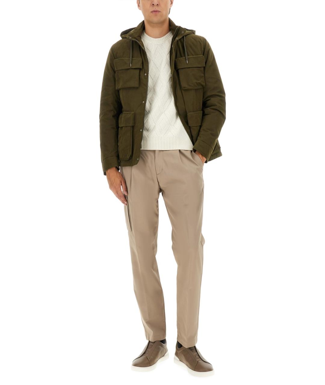 HERNO Хаки хлопковая куртка, фото 2