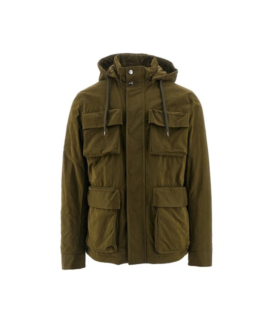 HERNO Хаки хлопковая куртка, фото 1