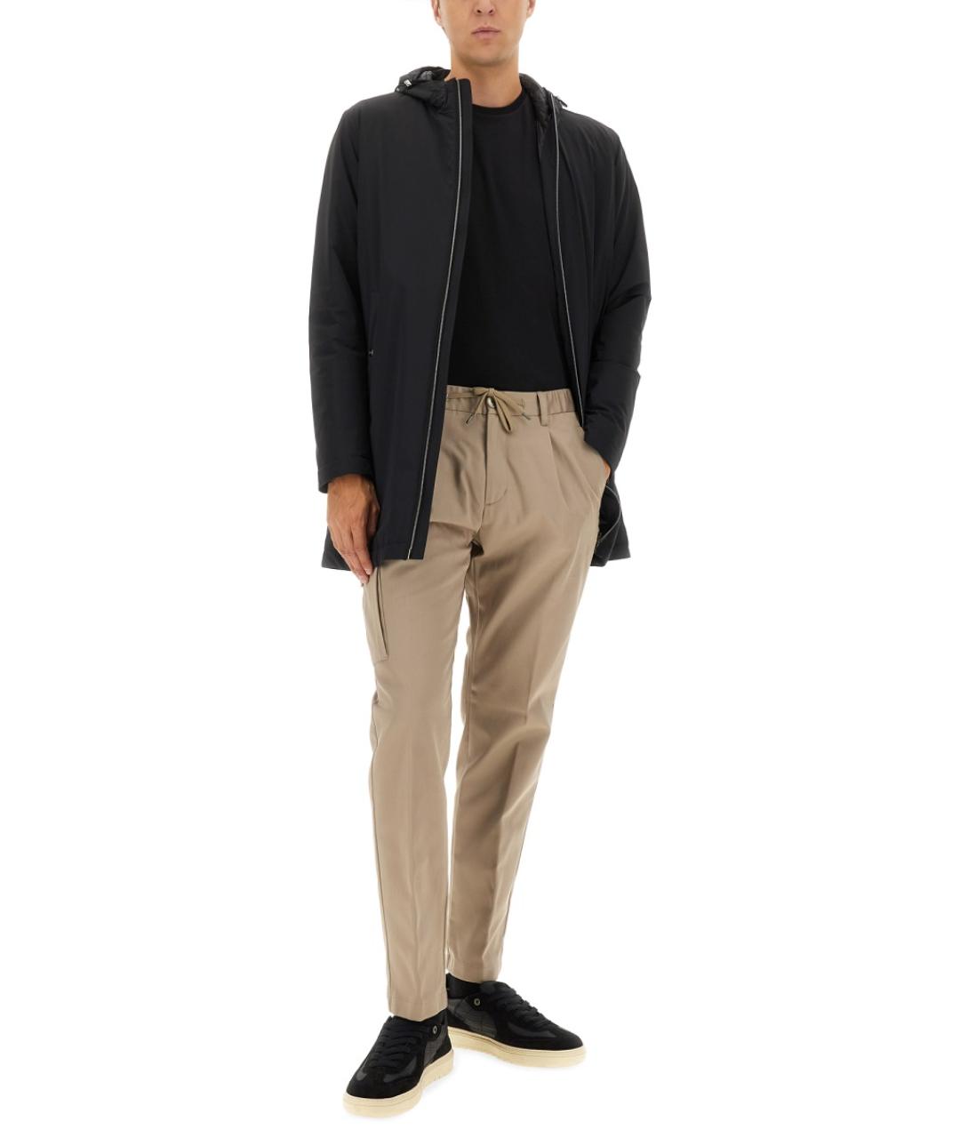 HERNO Черный полиамидовый тренч / плащ, фото 2