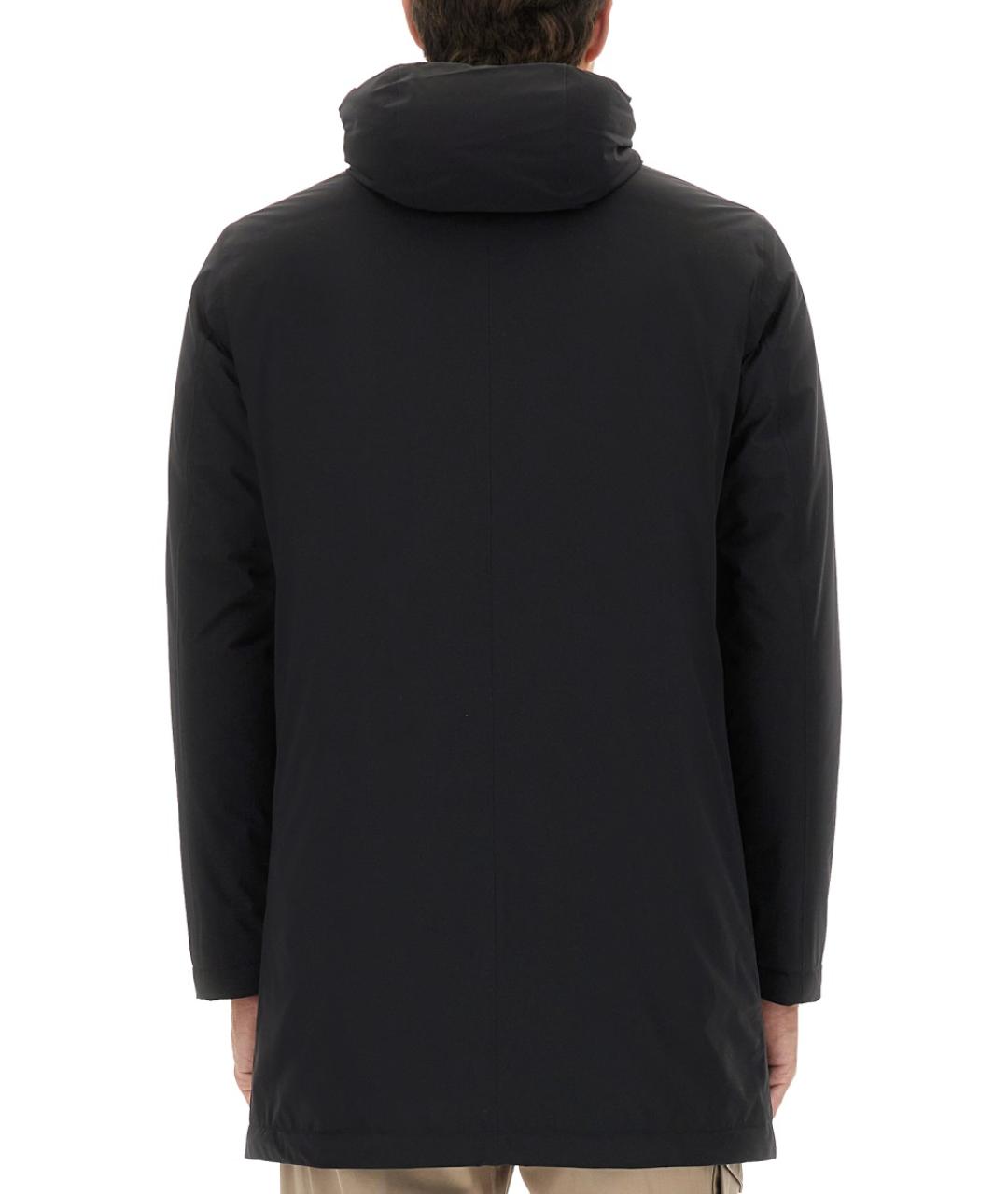 HERNO Черный полиамидовый тренч / плащ, фото 3