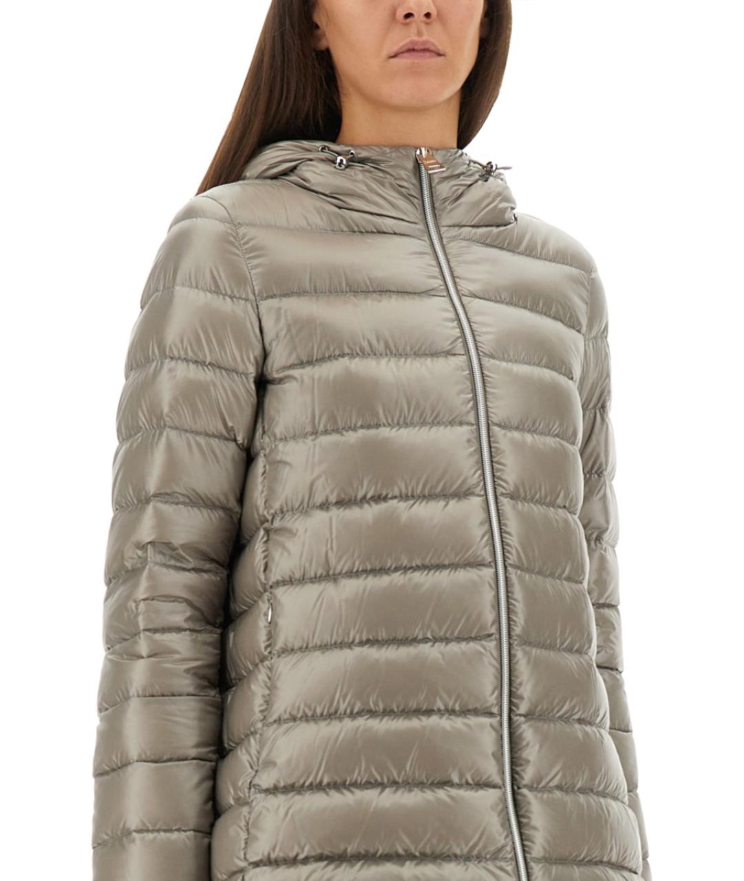 HERNO Серый полиамидовый пуховик, фото 5