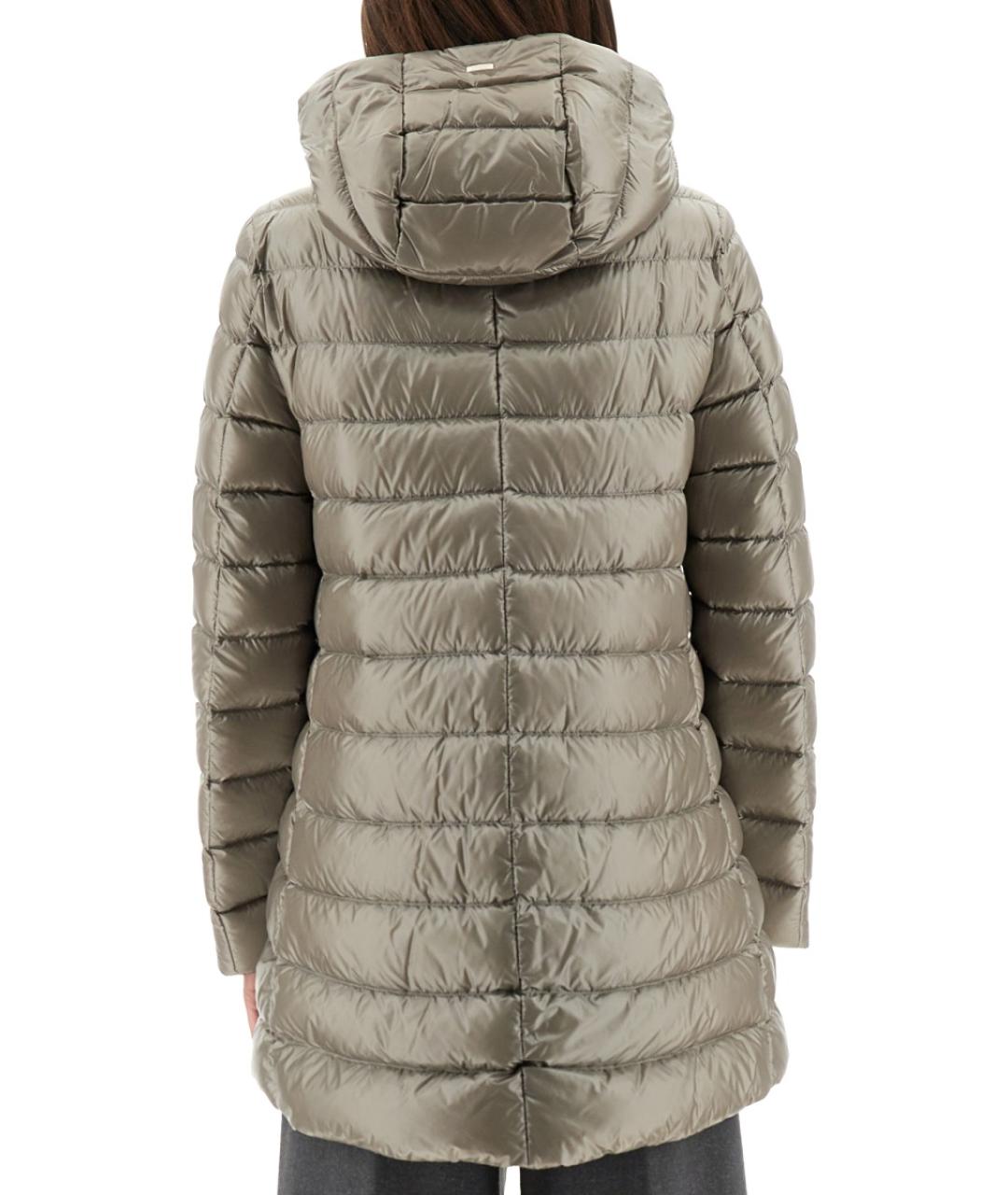 HERNO Серый полиамидовый пуховик, фото 4