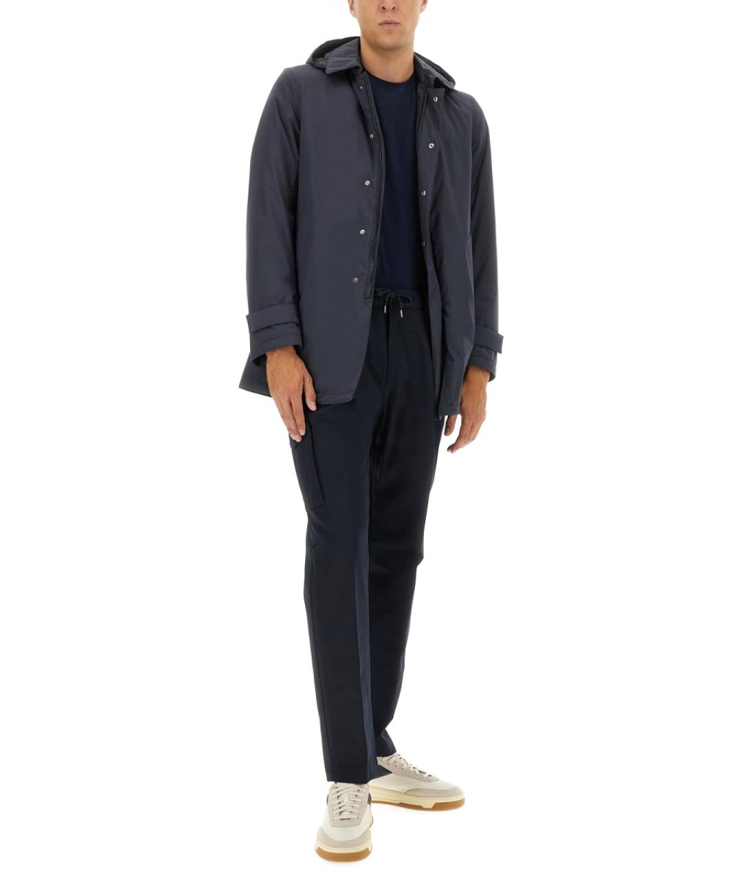 HERNO Синяя полиэстеровая парка, фото 2