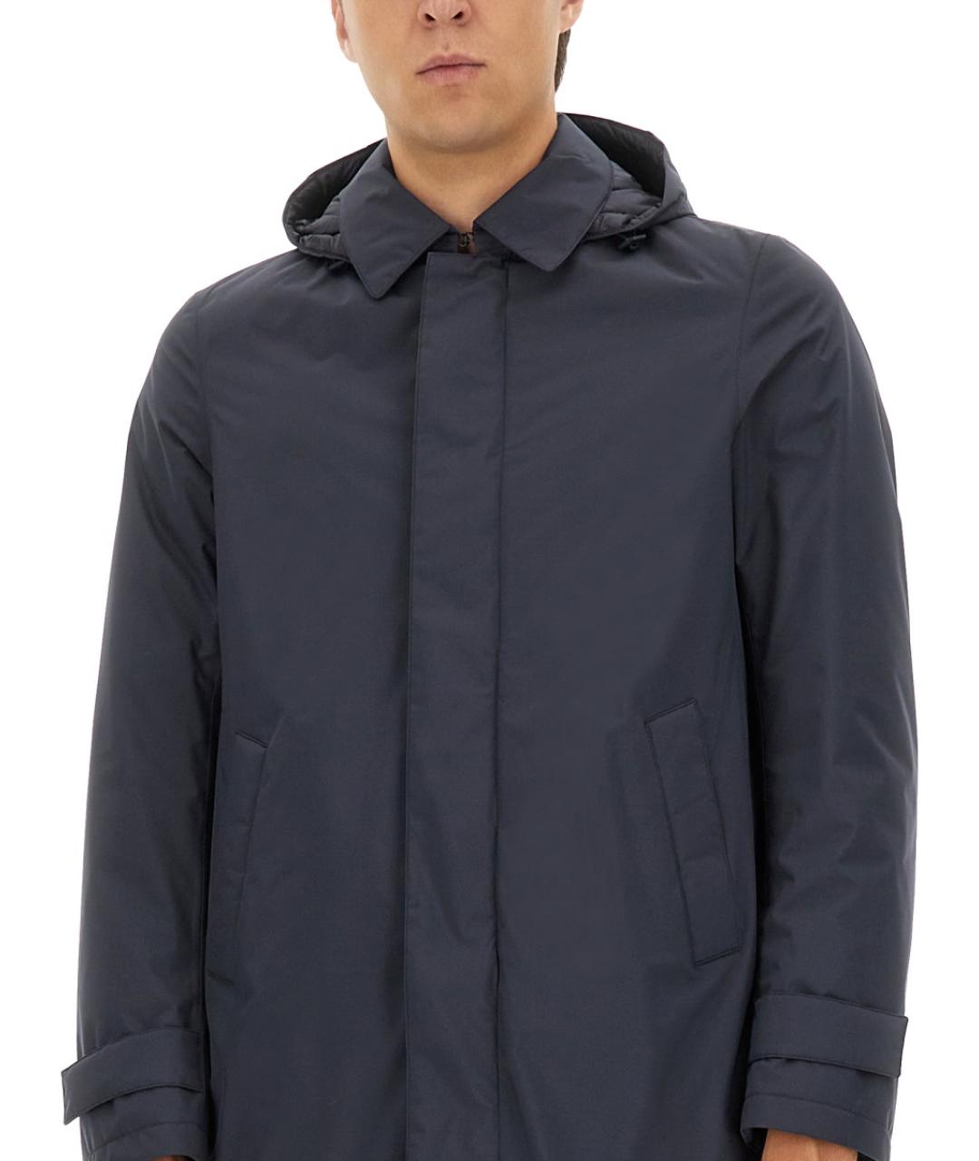 HERNO Синяя полиэстеровая парка, фото 4