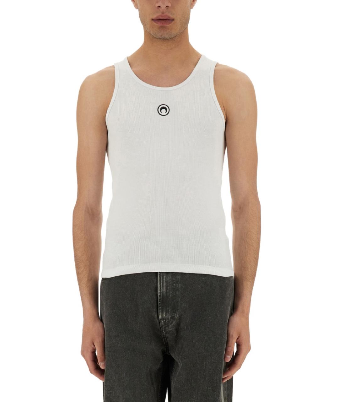 MARINE SERRE Белая хлопковая майка, фото 5